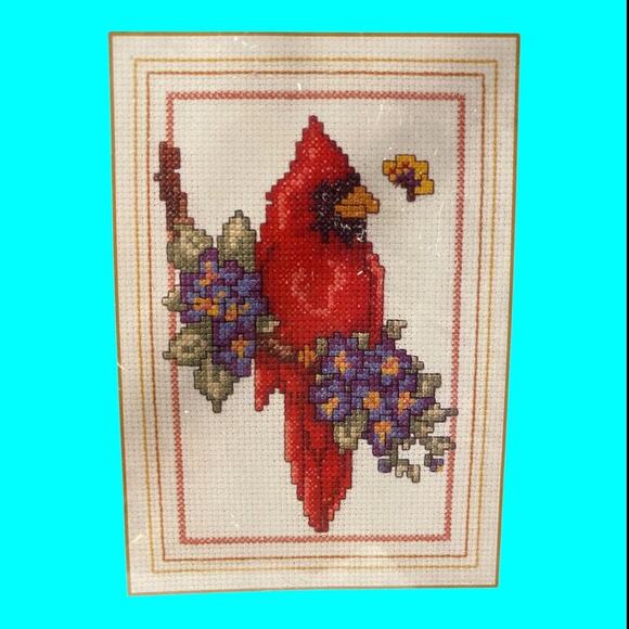 Vintage Bucilla RedCardinal Counted Cross Stitch Kit #43388 Bonnie Smith 2003 - Picture 2 of 9